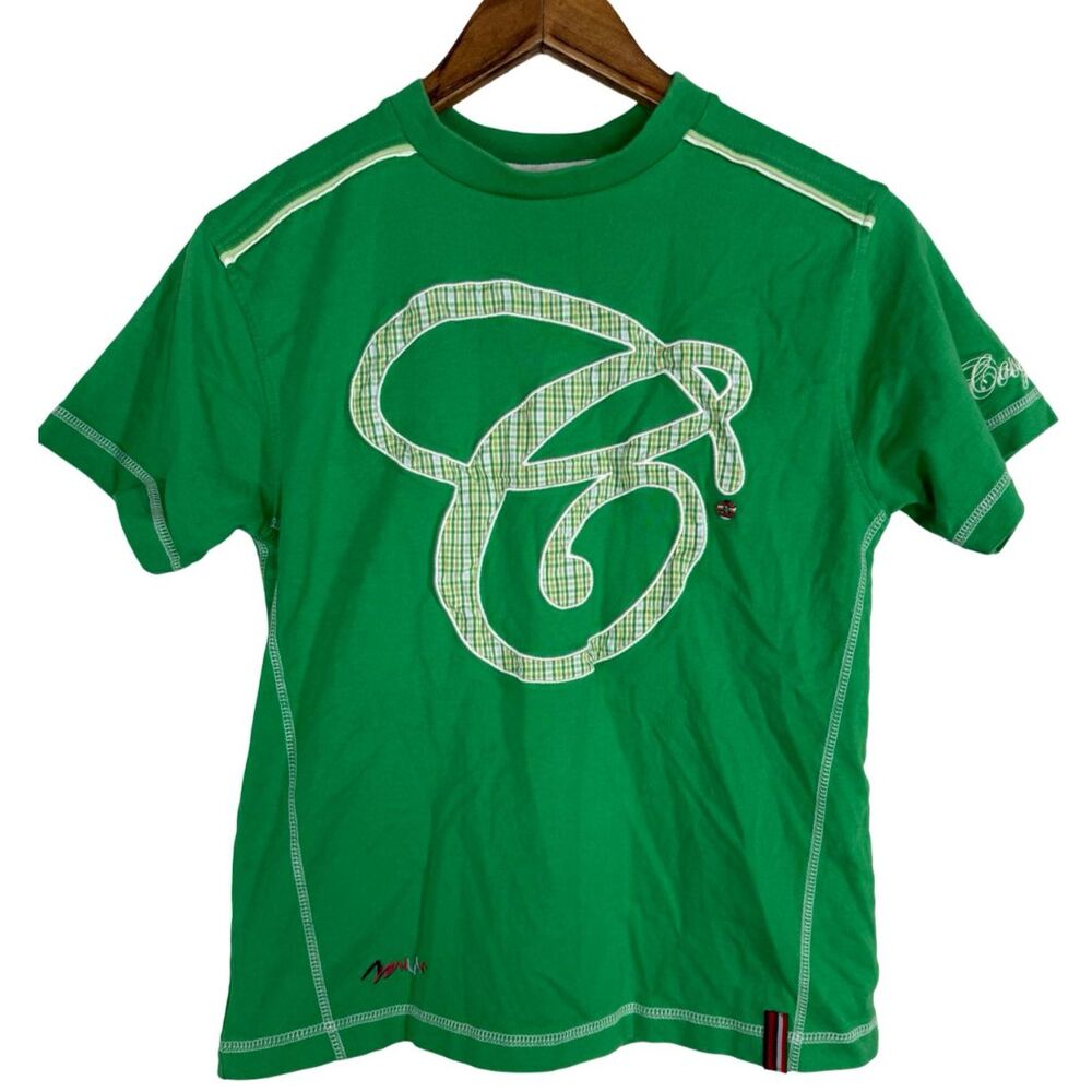 Vtg Coogi Green Womens Baby Tee Sz S (8) 90s Grunge Y2k Streetwear Retro Rave